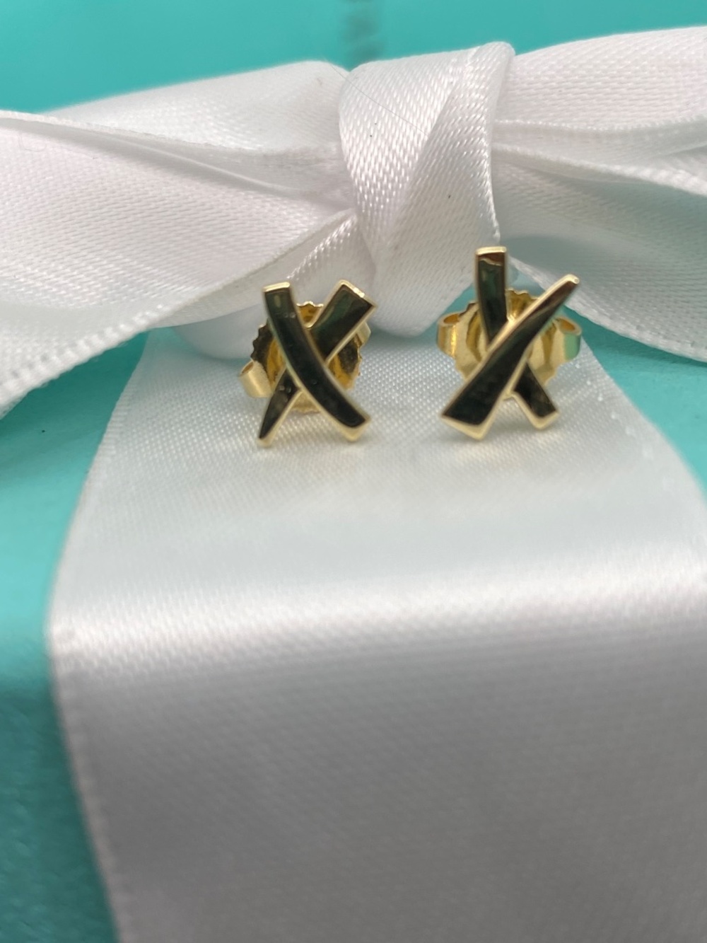 Tiffany & Co Paloma's Graffiti X Earrings 18k yellow gold box and pouch - Picture 4 of 8